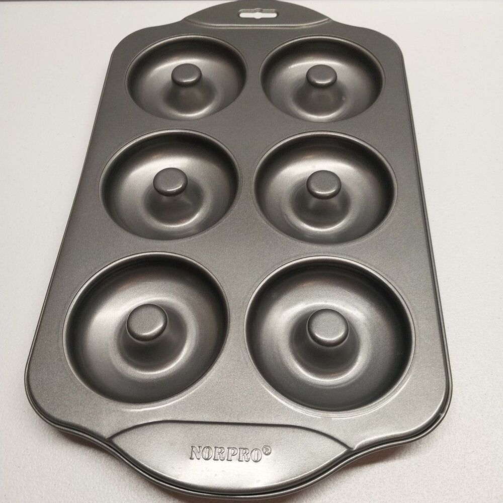 Norpro 6-Cavity Nonstick Donut Pan Doughnut Mold Bakeware Kitchen